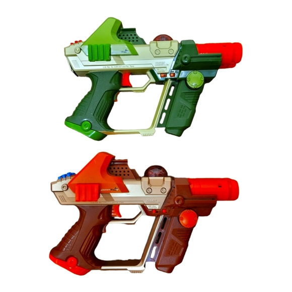 Lazer Tag 2004 Tiger Electronics Green Orange Team Ops Lot Laser Guns - Picture 1 of 5